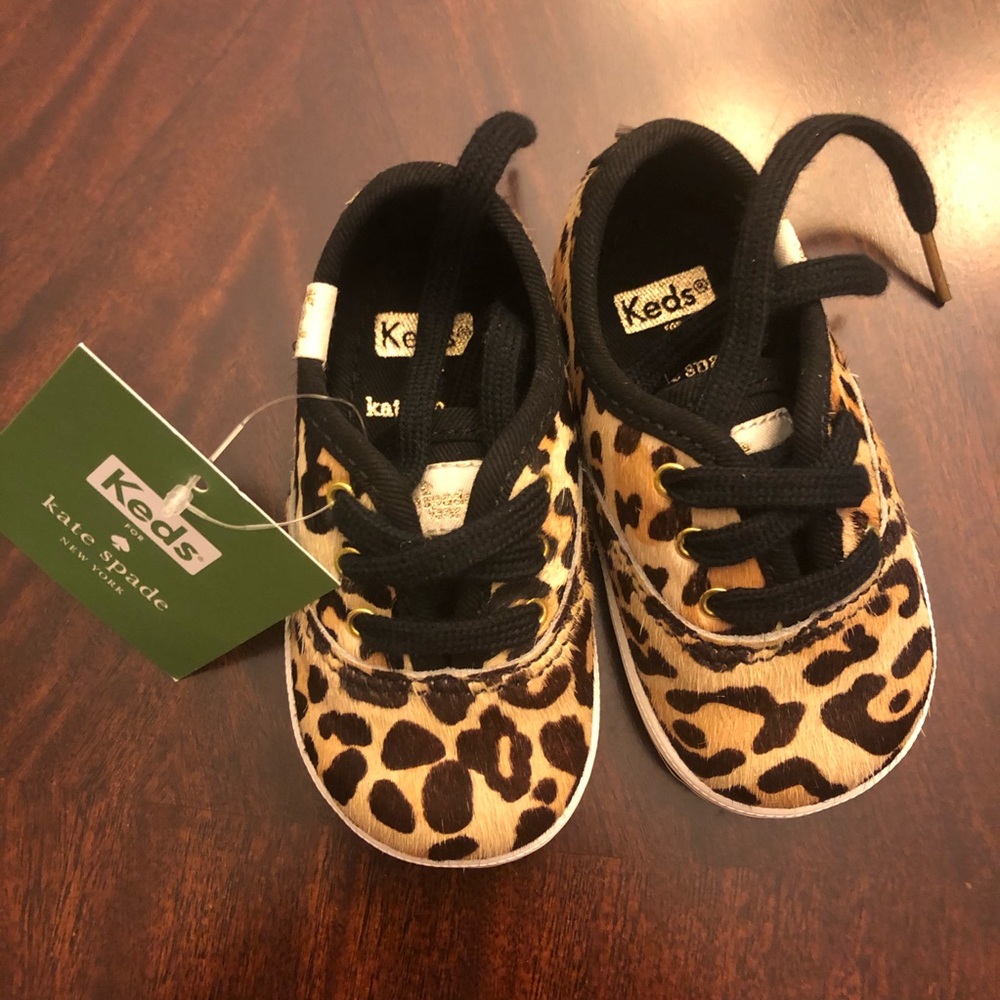 Kate Spade cheetah crib shoes sz. 3